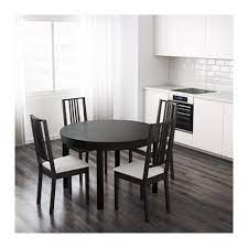bjursta extendable table brown black ikea antique stain kitchen keeping room ikea