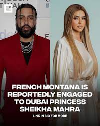 TMZ reports that French Montana is engaged to Dubai princess Sheikha Mahra. According to the outlet, the couple formalized their relationship in June and went public at Paris Fashion Week last month.
