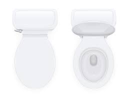 Toilet Bowl With Open And Closed Cover For Water Closet Top View Sanitary Equipment For Domestic Bathroom R Toilet Bowl House Balcony Design Interrior Design