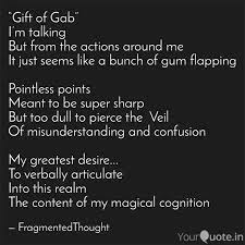 Memorable quotes and exchanges from movies, tv series and more. Gift Of Gab I M Talking Quotes Writings By Oren O Neal Yourquote