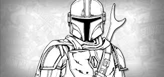 I sanded down the whole helmet with a couple different grits of sandpaper then applied wood filler on the surface imperfections and sanded them down i made a template then drew it on a sheet of plexi. How To Draw The Mandalorian The Mandalorian Drawing Tutorial Draw It Too