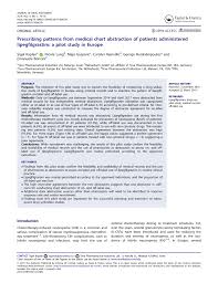 Pdf Prescribing Patterns From Medical Chart Abstraction Of