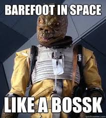 Barfoot In Space Like A Bossk Star Wars Poster Star Wars Geek Star Wars Characters
