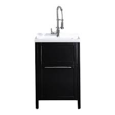 Hampton bay benton assembled 30×34 5×24 in sink base cabinet with false drawer front in. Schon Eleni All In One Kit 24 In X 22 In X 37 8 In Acrylic Utility Sink With Cabinet In Espresso Mo 1067e The Home Depot Utility Sink Sink Cabinet Small Utility Sink