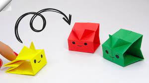 Jumping Paper Toy | Moving Paper Toys | Paper Toys Antistress - Youtube