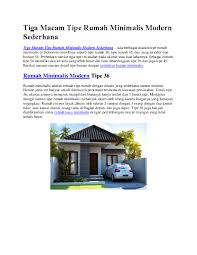 Terutama yang masih mengusung gaya tradisional desain rumah minimalis sederhana modern 1 lantai, kampung model rumah sederhana minimalis, desain teras rumah sederhana minimalis. Pdf Tiga Macam Tipe Rumah Minimalis Modern Sederhana Model Hijab Academia Edu