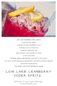 This Is A Keto Friendly Low Carb Version Of An Aperol Spritz Low Carb Cranberry Vodka Spritz Is A Delic Low Sugar Diet Recipes Low Carb Drinks Cranberry Vodka