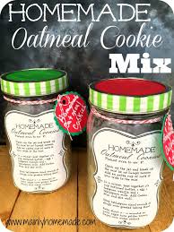 Easy Homemade Oatmeal Cookies In A Jar With Chocolate Chips Recipe Homemade Oatmeal Cookies Homemade Oatmeal Cookie Mix