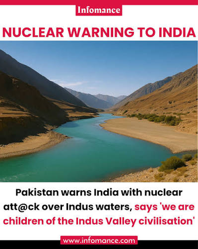 Pakistan has intensified its rhetoric against India over the Indus Waters  Treaty, warning that any attempt to stop, divert or reduce its share of  water would be considered an "act of war."