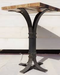 Reclaimed Wood And Welded Iron Pub Table Steel Furniture Wood And Metal Pub Table
