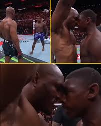 Kamaru Usman and Joaquin Buckley wasted no time getting nose-to-nose at  #UFCAtlanta