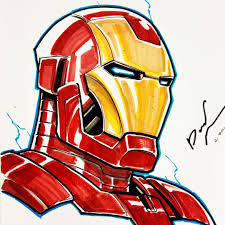Iron Man Commission From Amazing Comic Con Aloha Last Weekend Ironman Marvel Markersketch Sketch Coverar Iron Man Art Iron Man Drawing Iron Man Comic Art