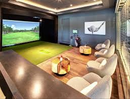Awesome Home Golf Simulator In 2021 Golf Simulator Room Home Golf Simulator Golf Room