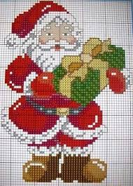 Already now we can start to create the atmosphere of christmas in our house! Santa With Present Xmas Cross Stitch Cross Stitch Patterns Christmas Santa Cross Stitch