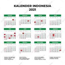 Calendar Indonesia 2021 Calendar Design Template Calendar Design Wall Calendar Design