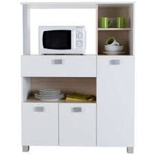 Meuble Micro Ondes Et Desserte Blanc