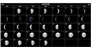 Moon Calendar October 2018 Moon Calendar New Moon