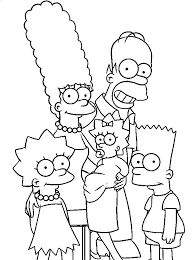 An entire generation has already grown up on bart's hilarious jokes and the ingenuous wisdom of lisa, on the kindness of marge and the tricks of the cheerful homer. Simpsons Family Coloring Pages For Kids Grj Printable Simpsons Coloring Pages For Kids Simpsons Drawings Cartoon Coloring Pages Family Coloring Pages