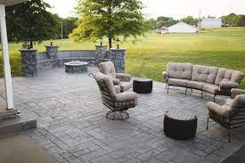 Dyed concrete patio