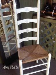 I M Going To Paint My Black Ladder Back Chairs Like This Ladder Back Chairs Furniture Stencil Furniture
