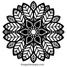 Download 110,000+ royalty free mandala pattern vector images. Mandala Free Dxf Vector Freepatternsarea Mandala Design Pattern Mandala Design Art Mandala Design