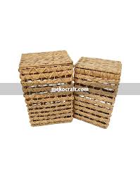 It has convenient built in handles for easy carrying. Rectangular Water Hyacinth Hamper Meko Craft Handicraft Vietnam Mekocraft Com