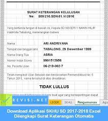 Maybe you would like to learn more about one of these? Contoh Surat Keterangan Lulus Sd 2017 Jawabanku Id