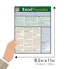 Quickstudy Ms Excel Formulas Laminated Reference Guide Excel Formula Excel Formula