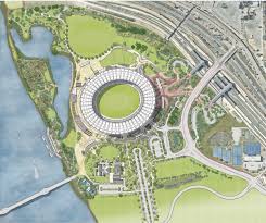 Optus stadium, perth, western australia. Stadium Park Chevron Parkland Perth Australia Hassell