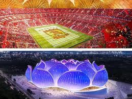 The biggest football stadium in the world is the rungrado may day stadium, which is the national stadium of the north korean football team which holds 150,000. China Get Going On Largest Football Stadium Coliseum