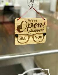 Unique Business Open Closed Sign Optometry Office Decor Etsy Business Closed Decor Design Eye Care Optometry Office Open Closed Signs Business Signs