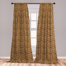 Buy 2 get 1 free ** premium satin card ** 6 print sizes. East Urban Home Ambesonne Leopard Print Curtains Spotty Jungle Safari Feline Print Wild Africa Inspiration Tile Pattern Window Treatments 2 Panel Set For Living Room Bedroom Decor 56 X 63 Orange Black