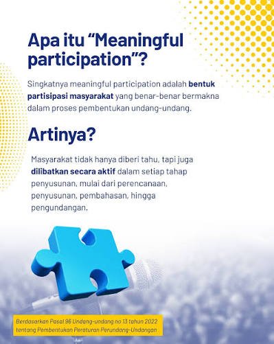 Meaningful Participation dalam Pembentukan Undang-Undang : Bagaimana UU Nomor 13 Tahun 2022 Mengubah Proses Legislasi di Indonesia?