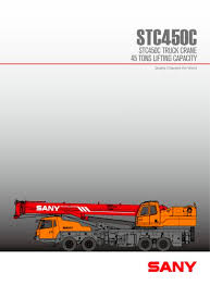 Stc450 45ton Truck Crane Sany Pdf Catalogs Technical