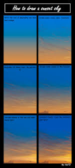 How to draw a sunset. How To Draw A Sunset Sky By Eolsb On Deviantart