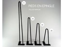 Pied De Table En Epingle 71 Cm Brut Hairpin Legs Fait Main Pietement De Table Meubles Et Rangements Par Fab Pieds De Table Mobilier De Salon Table Basse