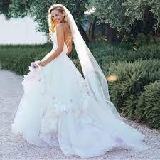 With Love And All The Flower Power Paigegown By Hayleypaige Bride Taraleroux Weddingday Oot Backless Wedding Dress Backless Wedding Classic Wedding Dress