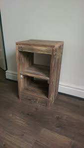 Rustic Pallet Wood Bedside Table On Etsy 85 38 Wood Table Diy Rustic Bedside Table Diy Pallet Furniture