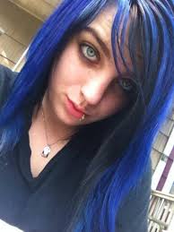 Splat Blue Envy And Jet Black Hair Color Blue Blue Hair Hair Color