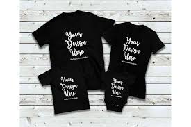 All are in photoshop psd format. Matching Family 4 Black T Shirts Mockup Parents Kids Set 184746 Clothing Design Bundles Shirt Mockup Tshirt Mockup Design Mockup Free
