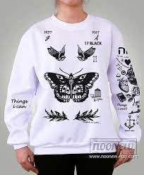 Harry Styles Tattoo Sweatshirt Sweater Crew Neck Shirt Add Styles 94 In Back Size S M L Xl Harry Styles Tattoo Sweatshirt Sweatshirts Sweatshirt Sweater