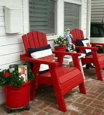 Pin By Cs On Painted And Repurposed Furniture Decor Teak Patio Furniture Red Patio Front Porch Decorating
