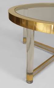 The options in table design are limitless. French Silver And Brass Trimmed Glass And Lucite Dining Table Brass Dining Table Glass Coffee Table Acrylic Side Table