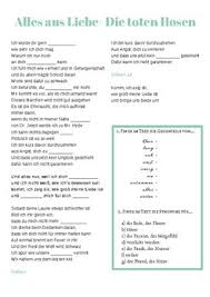 Lied Alles Aus Liebe Die Toten Hosen By Der Die Das Deutsch Tpt