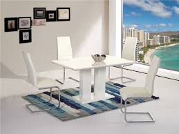 Torsby / leifarne table and 4 chairs. Modern Full White High Gloss Dining Table 4 Chairs Homegenies