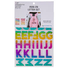 Hobby lobby iron on letters. Holographic Rainbow Foil Letter Iron On Applique Alphabet Hobby Lobby 1934504