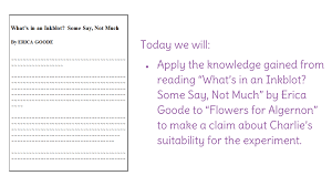 Check spelling or type a new query. Lesson 8 Apply Knowledge To Flowers For Algernon Learnzillion