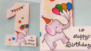 Our selection of funny and cool birthday ecards for kids are the perfect pairing to cake and presents. One Year Birthday Card One Year Birthday Card Idea How To Make Birthday Card For Kids Youtube