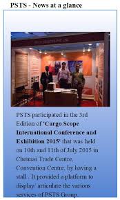 Psts Participated In The 3rd Edition Of Cargo Scope International Conference And Exhibition 2015 That Cargo Shipping Convention Centre Logistics Industry
