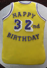 Dallas cowboys jersey cake all bc, with number, stars, and banner out of modeling chocolate. Magic Johnson 32nd Birthday Cake Cakecrumbs